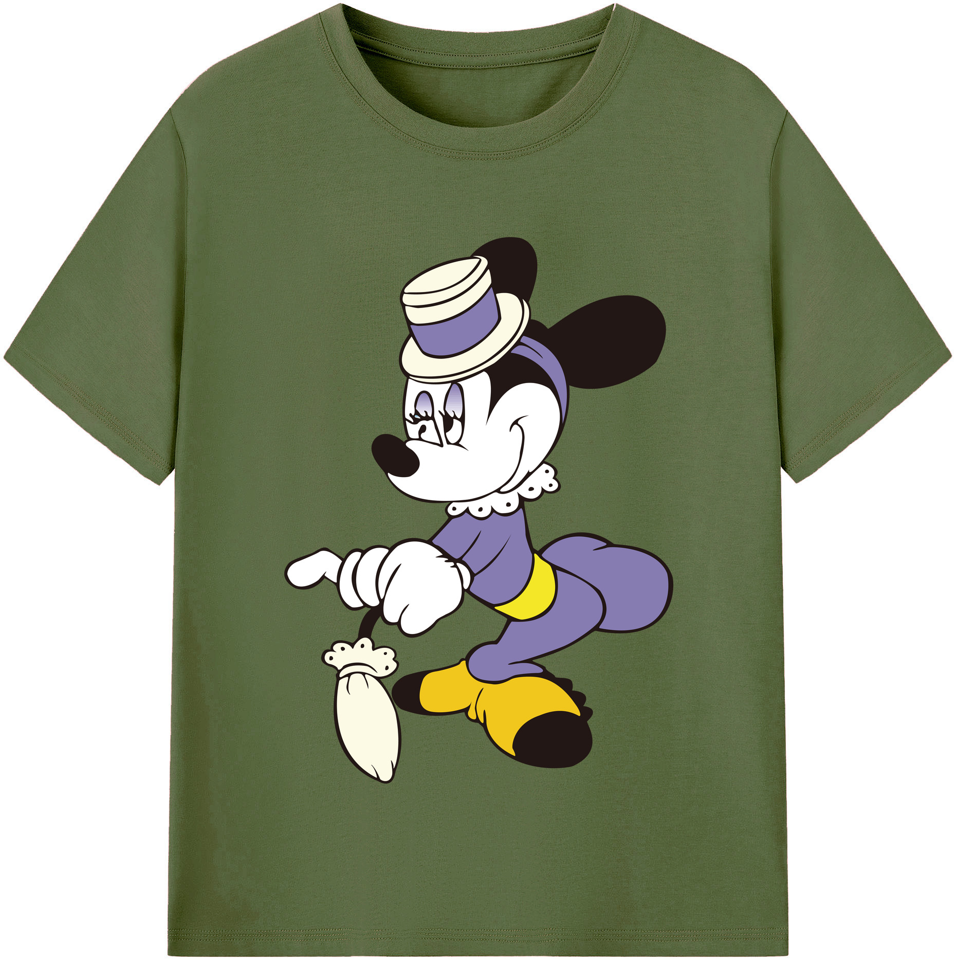 （画像用） ミッキーマウス Mickey Mouse 綿100％半袖Tシャツ（フロントプリント）